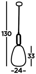 Searchlight 43581-1SN- Csillár zsinóron ELIXIR 1xE27/60W/230V átlátszó