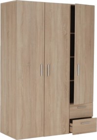 Gardróbszekrény polcokkal, sonoma tölgy, ADELI