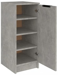 betonszürke szerelt fa cipőszekrény 30x35x70 cm