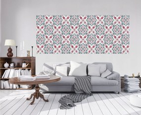 Fotótapéta Csempe Minta Vintage Geometrikus Dísz Virágok 250x104 +ragasztó