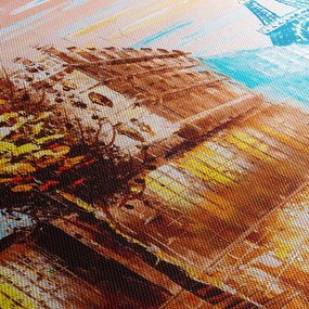 Kép - Esős idő és az Eiffel-torony (150x105 cm)
