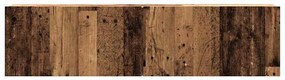 antik fa színű szerelt fa fali TV-szekrény 120 x 30 x 30 cm