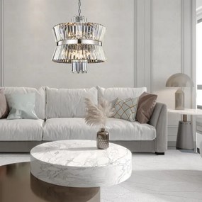 Csillár láncon AURELIA 12xE14/40W/230V króm