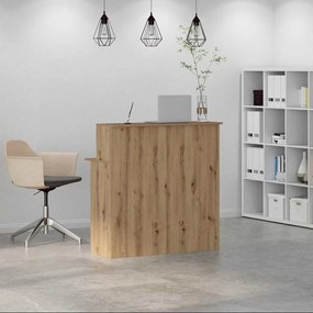 recepciós pult kézműves tölgy 100x50x103,5 cm szerelt fa