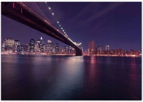 Poszterek 100x70 Híd az éjszakában Usa New York