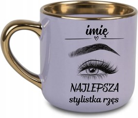 Elegáns bögre „Legjobb szempilla stylist név” 400 Lila