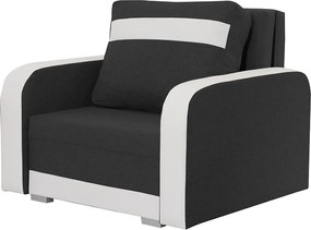 KONRAD fotelágy Fekete/fehér