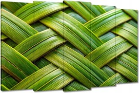 Vászonkép 150x95 Zöld fonott zöld rattan fonott lemez