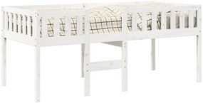 fehér tömör fenyőfa gyerekágy matrac nélkül 90 x 190 cm