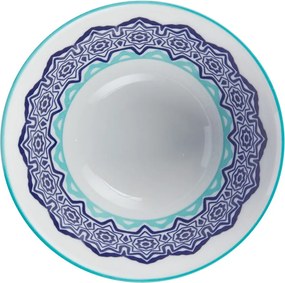 ORNAMENTS tálka 240 ml, kék-fehér