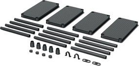 Műhelypolc STACKARO SOLID SMALL, 58x28x131,5cm, fekete Prosperplast