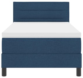 Box Spring Ágy Matraccal Kék 90x200 cm Szövet