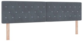Boxspring Ágy Matrac Kollokációs Sötétszürke 180x200 cm Bársony