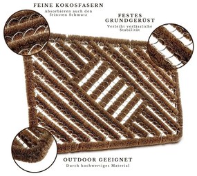 Kókuszrost lábtörlő 40x60 cm Coco Natural – Hanse Home