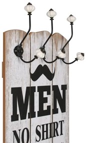 falra szerelhető fogas 6 akasztóval 120 x 40 cm „MEN LADIES”