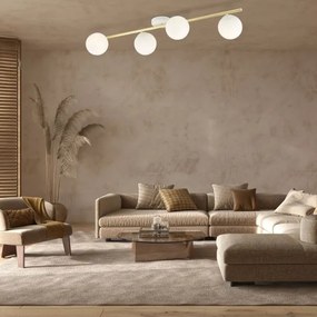 Mennyezeti lámpa SPLENDI 4xE14/10W/230V fehér/arany