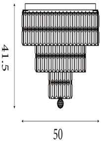 Searchlight 61321-6AB - EMPIRE mennyezeti lámpatest 6xE14/60W/230V IP44