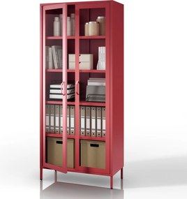 ANGELO vitrin, 800 x 1850 x 450 mm, Modern: piros