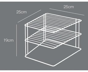 Ezüstszínű acél kiegészítő polc 25x25 cm Palio – Metaltex