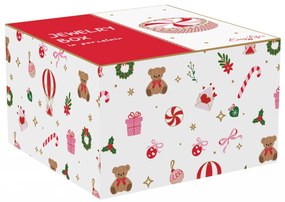 Karácsonyi Porcelán kis cukorka tartó tálka 10 cm díszdobozban Christmas Twist