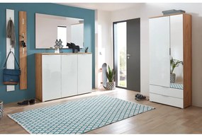 Fehér cipőtartó tölgyfa dekorral Telde - Germania