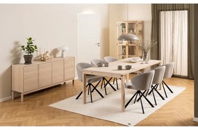 Bővíthető étkezőasztal tölgyfa dekoros asztallappal 100x200 cm Linley – Actona