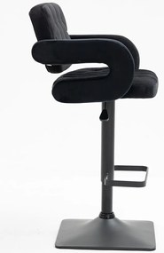 HR8403KW Fekete modern velúr szék fekete lábbal