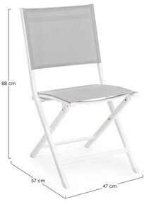 Fehér fém kerti szék Elin – Bizzotto