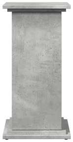 betonszürke szerelt fa bemutatóállvány tárolóval 31x30x60 cm