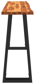 tömör akácfa konzolasztal természetes éllel 140 x 40 x 80 cm