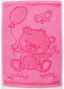 Gyerek törölköző BEBÉ mackó rózsaszín 30x50 cm