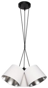 Csillár zsinóron ZOMA 3xE27/60W/260V fehér/fényes króm