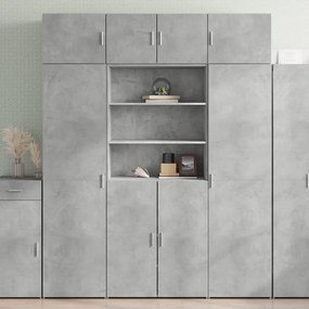 betonszürke szerelt fa magasszekrény 80 x 42,5 x 185 cm