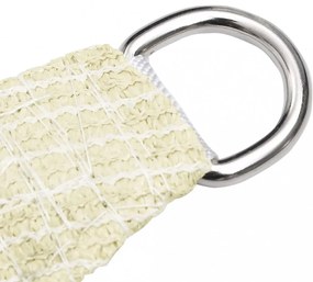 krémszínű HDPE napvitorla 160 g/m² 5 x 6 x 6 m