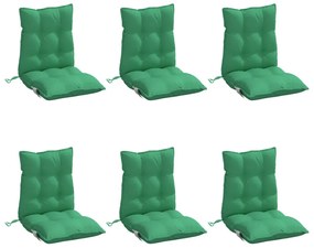 6 db zöld oxford szövet háttámlás székpárna