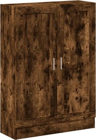 vidaXL füstös tölgy színű szerelt fa könyvszekrény 82,5x30,5x115 cm