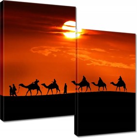 Vászonkép 60x60 Karaván naplemente
