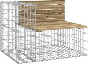 vidaXL tömör impergnált fenyőfa gabion kerti pad 92x71x65,5 cm
