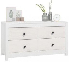 fehér tömör fenyőfa kisszekrény 100x40x54 cm