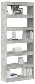 Beton Szürke Könyvespolc Beton szürke Szerelt fa 80 x 30 x 198 cm