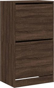 vidaXL barna tölgy cipőszekrény 2 kihajtható fiókkal 60x42x108 cm