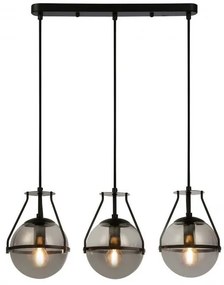 Lámpa Mennyezeti lámpatest DROP 3 , 7134, AC220-240V, 50/60Hz, 3*E14, max.25W, átmérő  68 cm, fekete