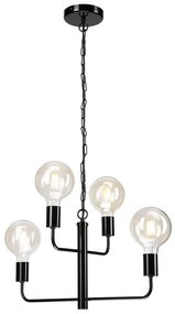 Csillár láncon ORLANDO 4xE27/60W/230V fekete