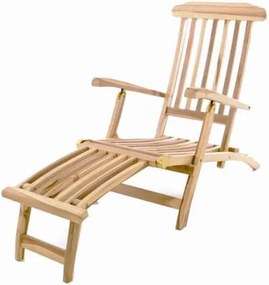 DIVERO Kerti nyugágy Florentine lábtartóval tíkfa