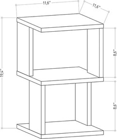 Éjjeliszekrény 2 fiókkal 40x40x58cm BC-03