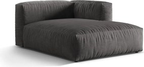 Szürke bársony kanapé modul (jobb oldali) Martina – Micadoni