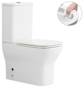 CERANO - WC kombi Hugo, keret nélküli + UF ülés - fényes fehér, CER-CER-538759
