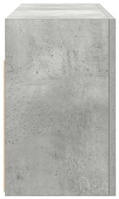 betonszürke szerelt fa fali fürdőszobaszekrény 80 x 25 x 40 cm