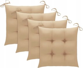 Székpárna, 4 db, bézs, 50x50x7 cm, szövet