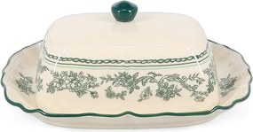Zöld-elefántcsont színű porcelán vajtartó Cyril – S|P Collection
